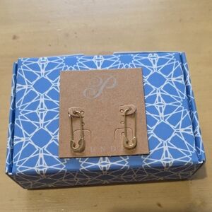 Plunder Gold Safety Pin Earrings